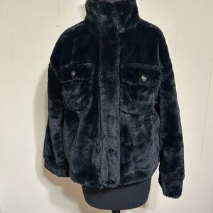 Black Faux Fur Jacket